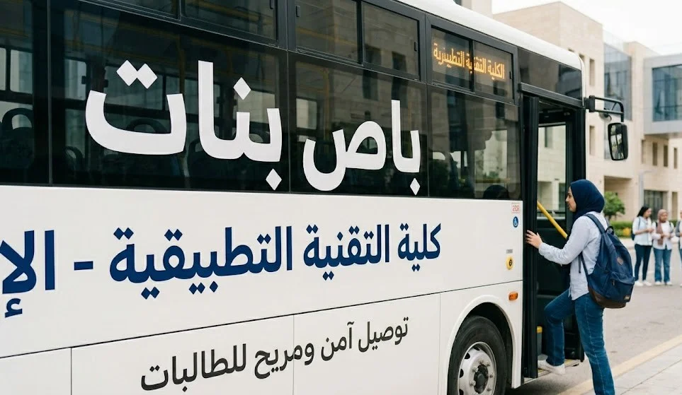 باص بنات كلية التقنية التطبيقية