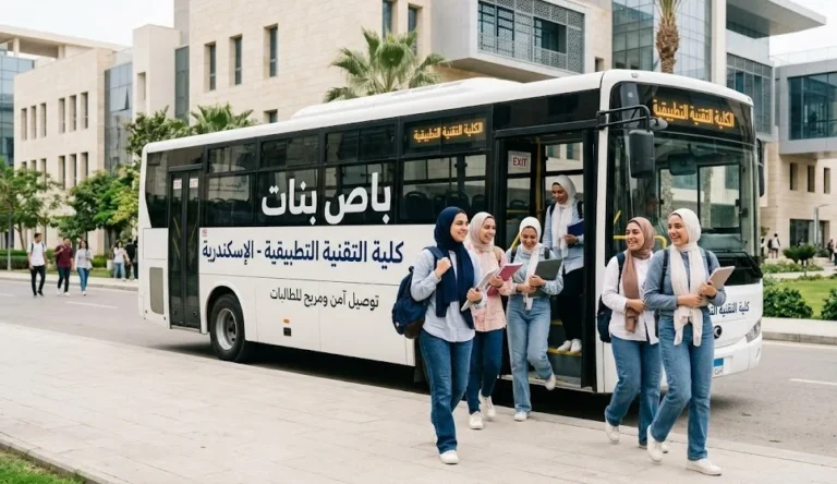 باص بنات كلية التقنية التطبيقية
