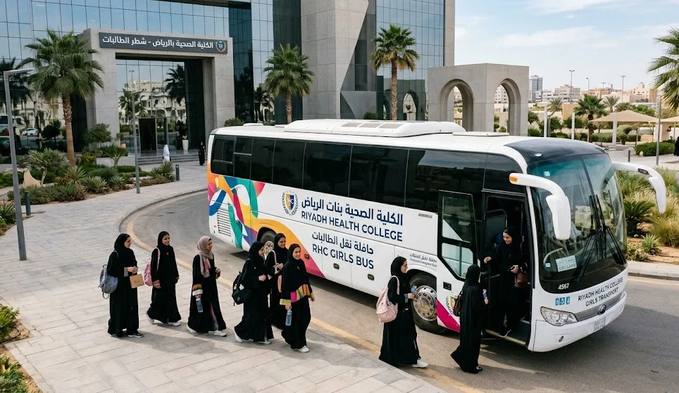 باص الكلية الصحية بنات الرياض